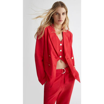 textil Mujer Chaquetas / Americana Liu Jo Blazer en mezcla de lino Rojo