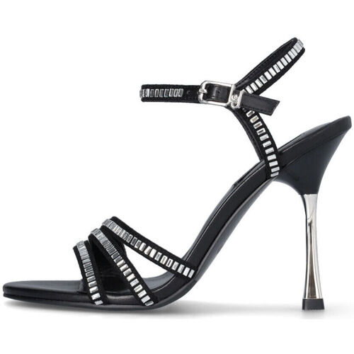 Zapatos Mujer Sandalias Liu Jo Sandalias con tacón y pedrería Negro