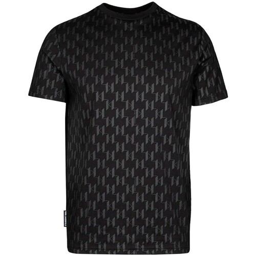 textil Hombre Camisetas manga corta Karl Lagerfeld - Camiseta Con Estampado Negro