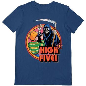 textil Camisetas manga larga Steven Rhodes High Five Azul