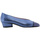 Zapatos Mujer Bailarinas-manoletinas Escoolers BAILARINA  BRIGITTE TACÓN PUNTA BICOLOR PIEL E2006 Azul
