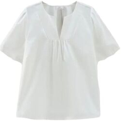 textil Mujer Tops / Blusas Woolrich Blusa Poplin Mujer Plaster White Blanco