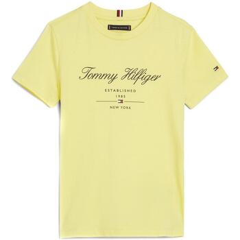 textil Niño Tops y Camisetas Tommy Hilfiger TOMMY SCRIPT TEE Amarillo