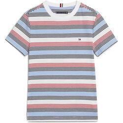 textil Niño Tops y Camisetas Tommy Hilfiger CORPORATE STRIPE TEE Multicolor