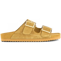 Zapatos Mujer Sandalias Colors of California Cow suede bio with two buckles Beige