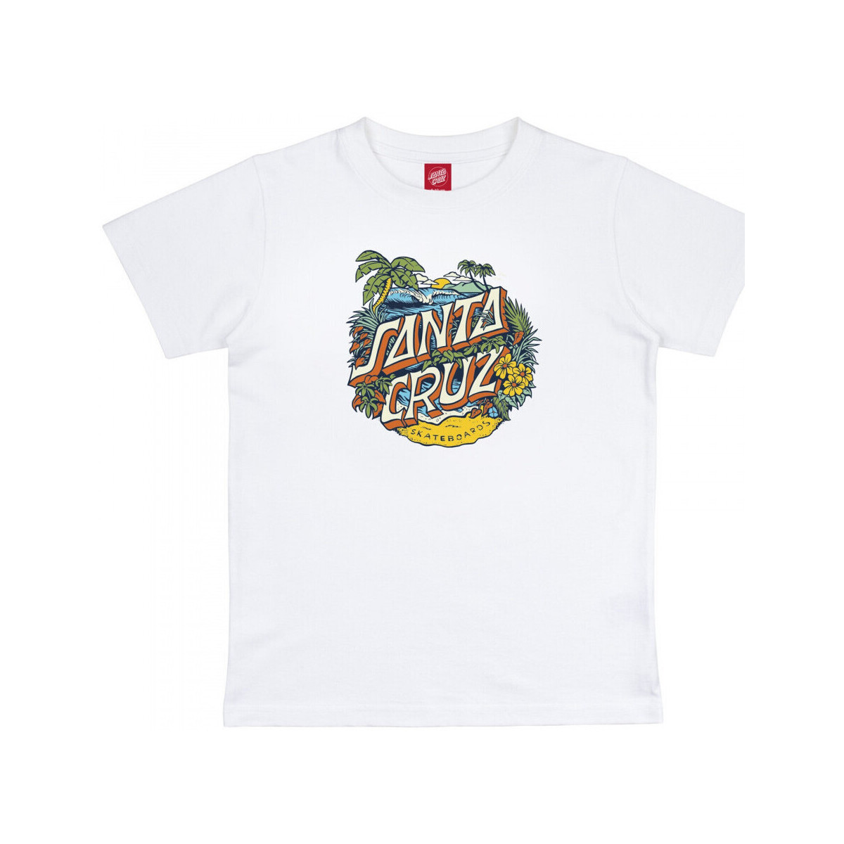 textil Niños Tops y Camisetas Santa Cruz Youth aloha dot front Blanco