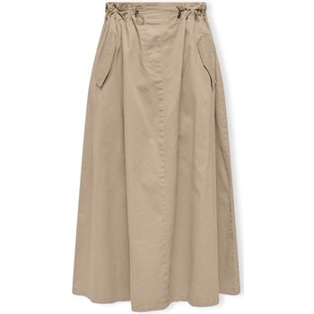 textil Mujer Faldas Only Pamala Long Skirt - White Pepper Beige