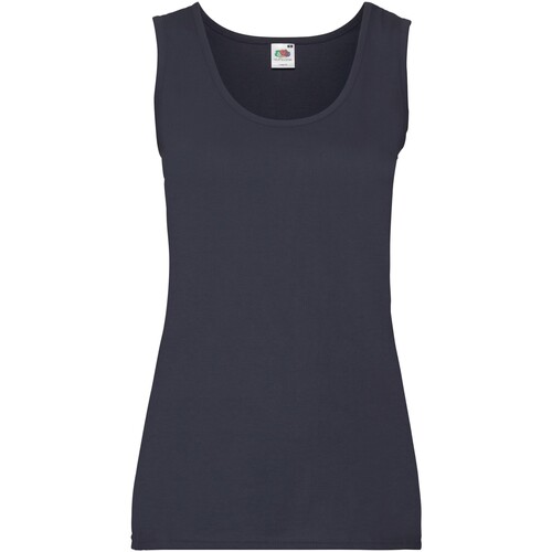 textil Mujer Camisetas sin mangas Fruit Of The Loom Valueweight Azul