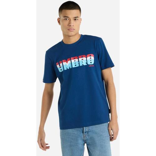 textil Hombre Camisetas manga larga Umbro UO2077 Azul