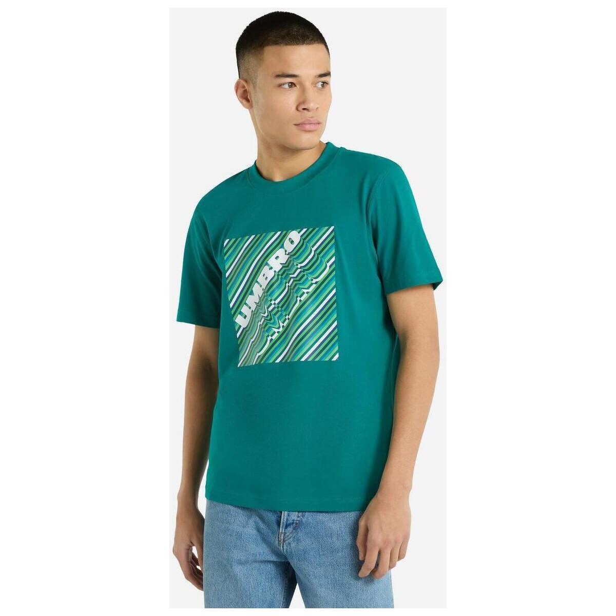 textil Hombre Camisetas manga larga Umbro UO2078 Verde
