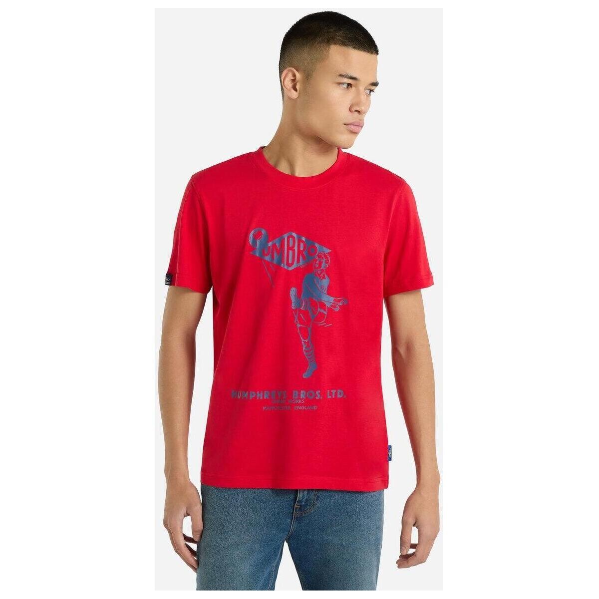textil Hombre Camisetas manga larga Umbro Humphreys Bros Rojo