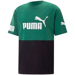 textil Hombre Camisetas manga corta Puma POWER COLORBLOCK Verde