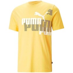 textil Hombre Camisetas manga corta Puma ESS LOGO POWER Amarillo