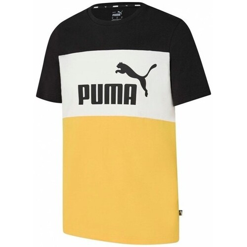 textil Hombre Camisetas manga corta Puma ESS+COLORBLOCK Amarillo