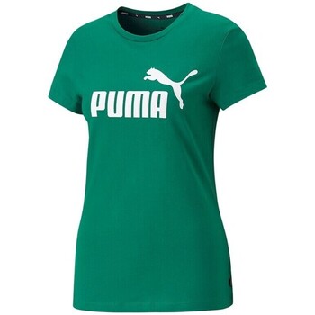 textil Mujer Camisetas manga corta Puma ESS LOGO Verde