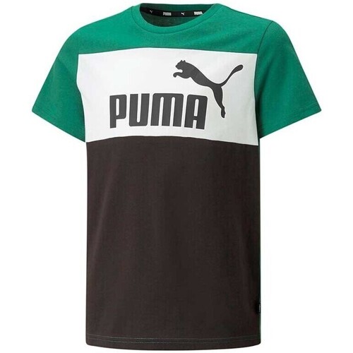 textil Niños Camisetas manga corta Puma ESS+ COLORBLOCK Negro