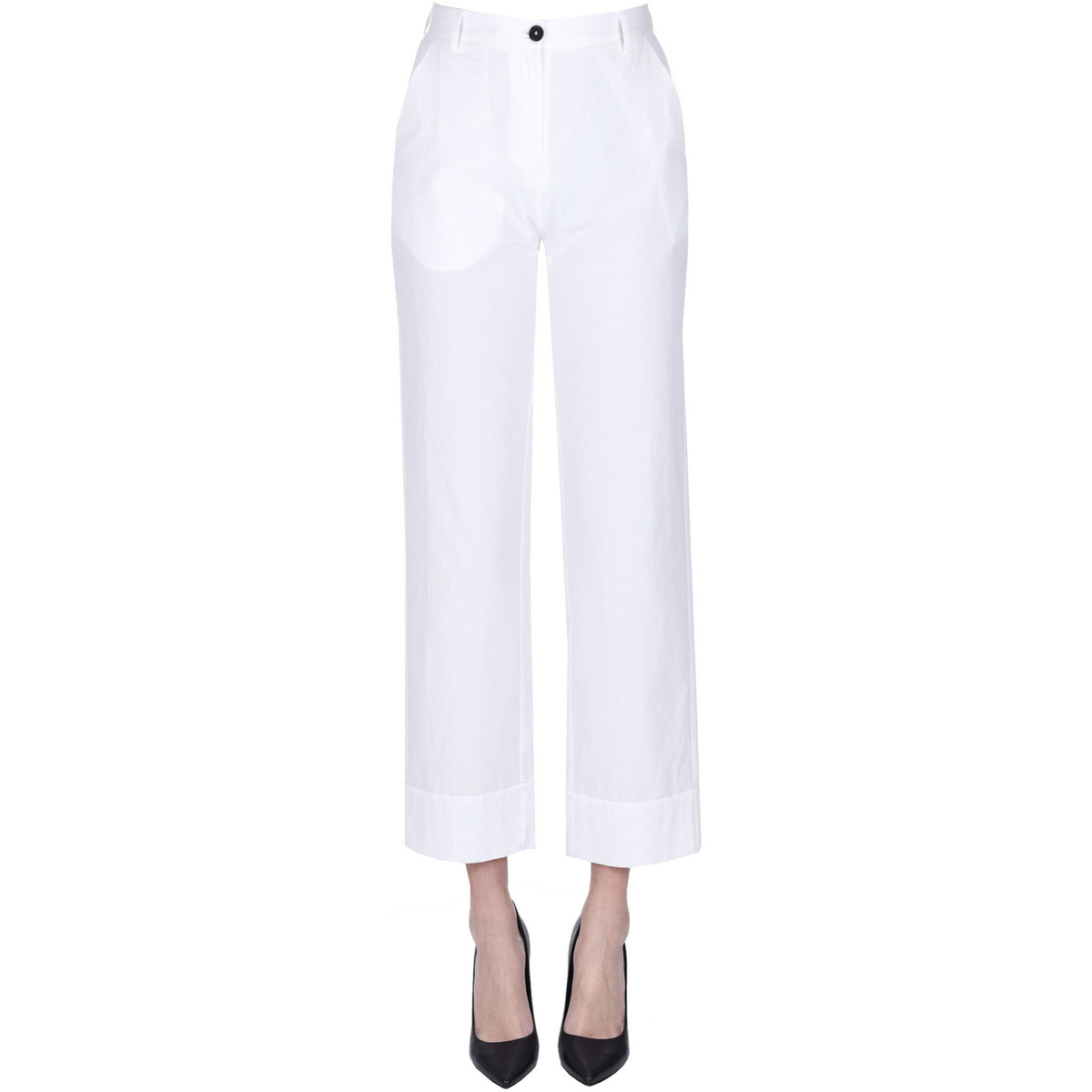 textil Mujer Pantalones chinos Massimo Alba PNP00003130AE Blanco