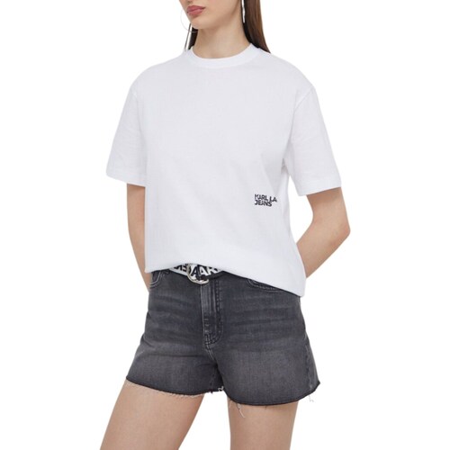 textil Mujer Camisetas manga corta Karl Lagerfeld 241J1707 Blanco