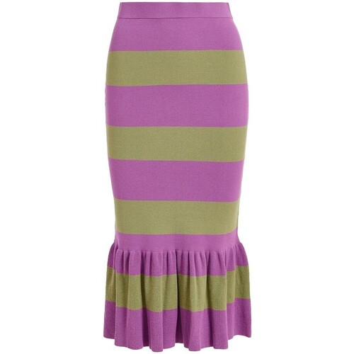 textil Mujer Faldas Essentiel - Falda Larga de Rayas Multicolor