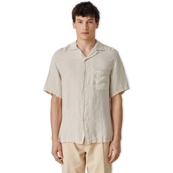 textil Hombre Camisas manga larga Portuguese Flannel Linen Camp Collar Shirt - Raw Beige