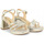Zapatos Mujer Mocasín Patricia Miller sandalia con plataforma y piel metalizada Plata