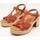 Zapatos Mujer Sandalias Zabba Difference 32403 Serraje Muskat Rojo