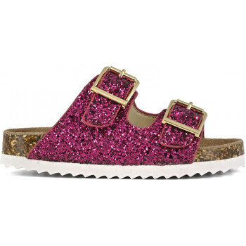 Zapatos Mujer Sandalias Colors of California Glitter sandal 2 buckles Rosa