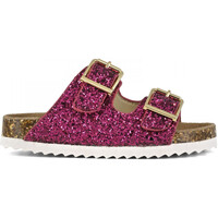Zapatos Niña Sandalias Colors of California Glitter sandal 2 buckles Rosa