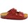 Zapatos Mujer Sandalias Biocomfort Sandalias bio planas de piel roja by Rojo