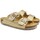 Zapatos Mujer Sandalias Biocomfort Sandalias bio planas de piel doradas by Oro