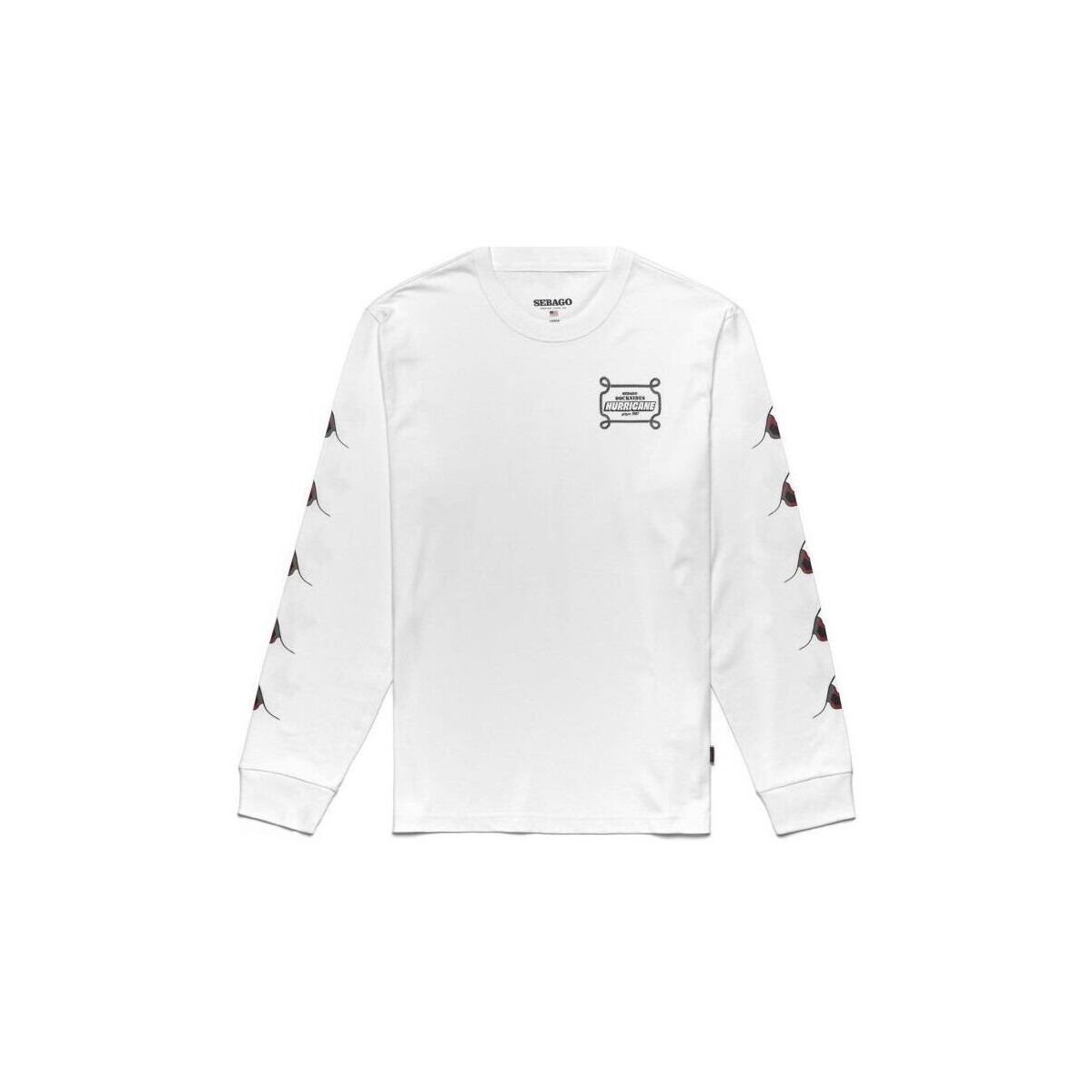 textil Camisetas manga larga Sebago Camiseta Roxbury Hurricane White Natural Blanco