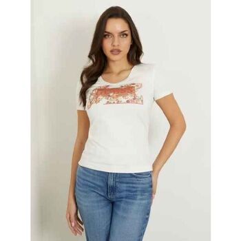 textil Mujer Tops y Camisetas Guess W4GI23 J1314-G012 Blanco