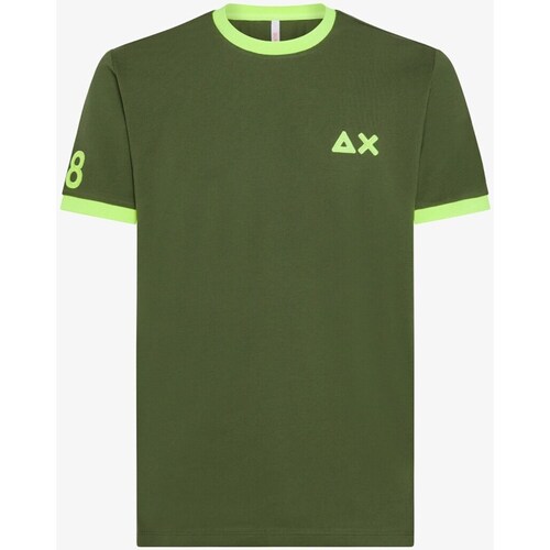 textil Hombre Camisetas manga corta Sun68 T34125 T-Shirt/Polo hombre Verde