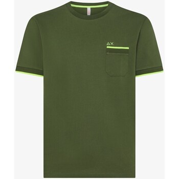 textil Hombre Camisetas manga corta Sun68 T34124 T-Shirt/Polo hombre Verde
