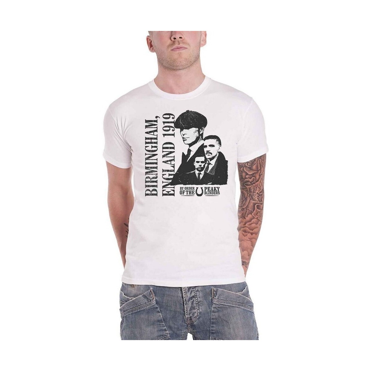 textil Camisetas manga larga Peaky Blinders England 1919 Blanco