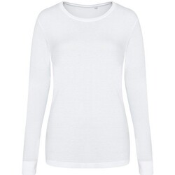 textil Mujer Camisetas manga larga Awdis JT02F Blanco