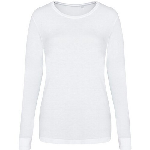 textil Mujer Camisetas manga larga Awdis JT02F Blanco