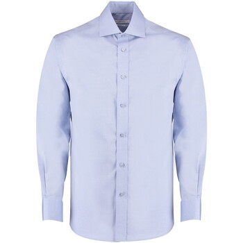 textil Hombre Camisas manga corta Kustom Kit Executive Premium Azul