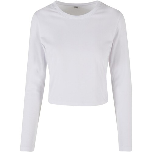 textil Mujer Camisetas manga larga Build Your Brand RW9814 Blanco