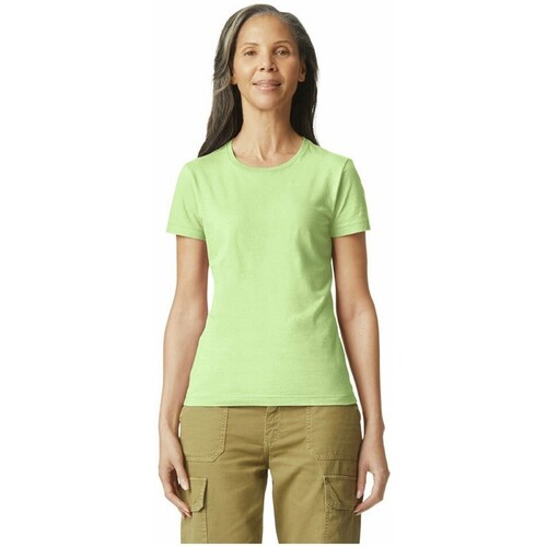 textil Mujer Camisetas manga larga Gildan RW9881 Verde