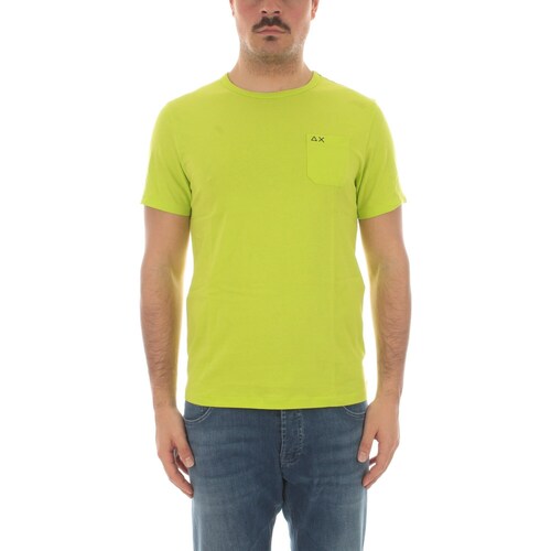 textil Hombre Camisetas manga corta Sun68 T34101 Amarillo