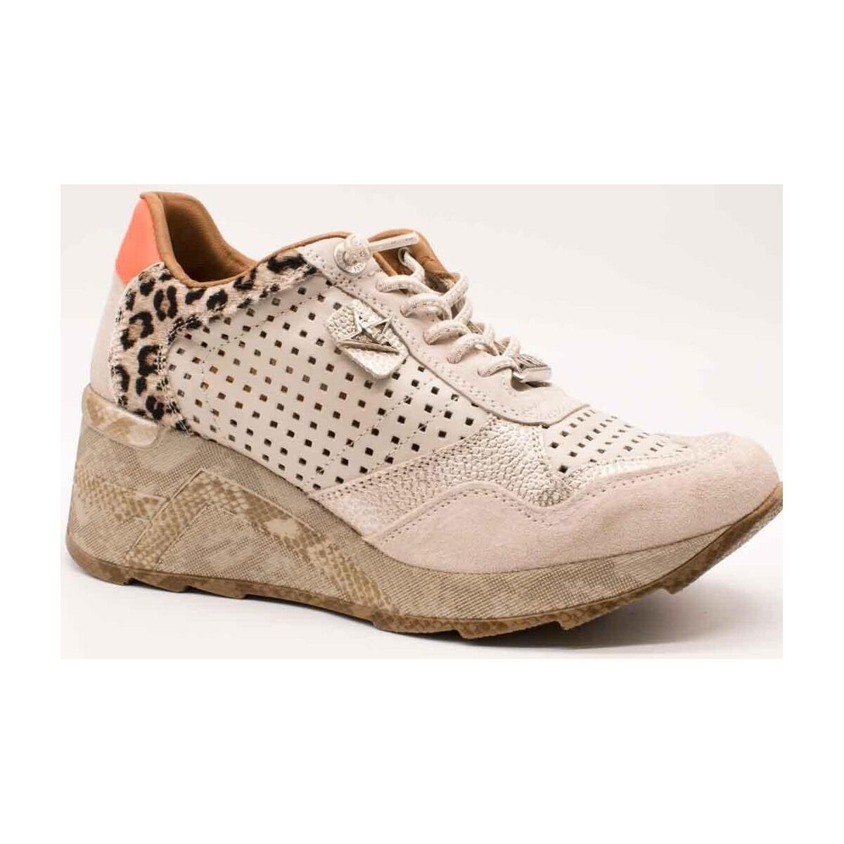 Zapatos Mujer Deportivas Moda Cetti C1143 Nature Beige