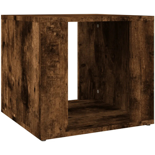Casa Mesitas de noche Maison D'home Mesita de noche madera contrachapada roble ahumado 41x40x36 cm Marrón