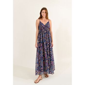 textil Mujer Vestidos Molly Bracken R1480CP-NAVY SACHA Azul