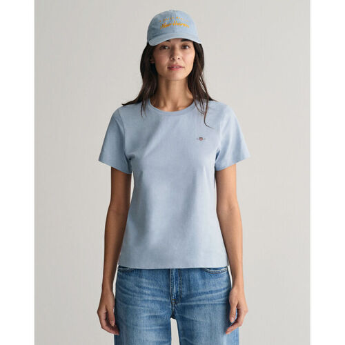 textil Mujer Tops y Camisetas Gant Camiseta Shield Azul