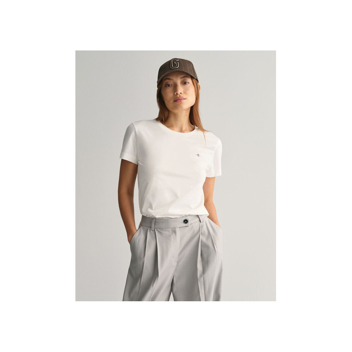 textil Mujer Tops y Camisetas Gant Camiseta Shield Blanco