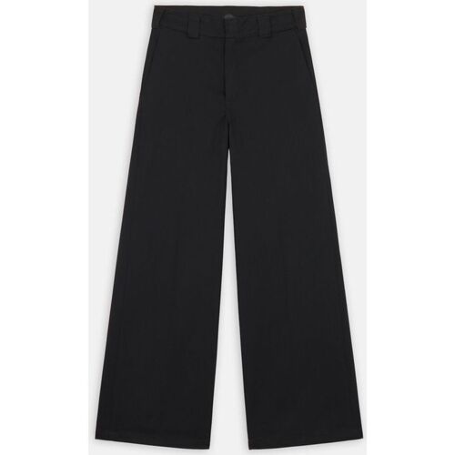 textil Mujer Pantalones Dickies W WIDE LEG PANT DK0A4YSE-BLK BLACK Negro