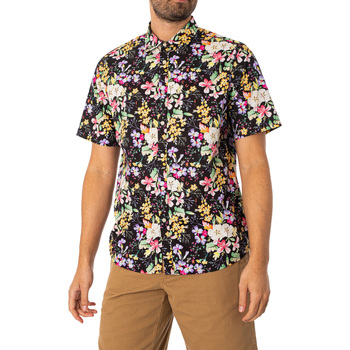 textil Hombre Camisas manga corta Replay Camisa De Manga Corta Con Estampado Floral Multicolor