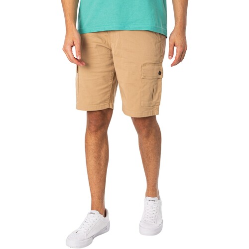 textil Hombre Shorts / Bermudas Farah Pantalones Cortos Tipo Cargo Con Grúa Beige