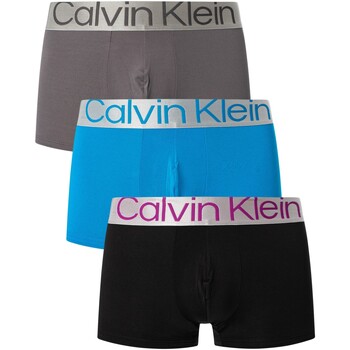 Ropa interior Hombre Calzoncillos Calvin Klein Jeans Paquete De 3 Calzoncillos De Talle Bajo De Acero Reconsidered Multicolor